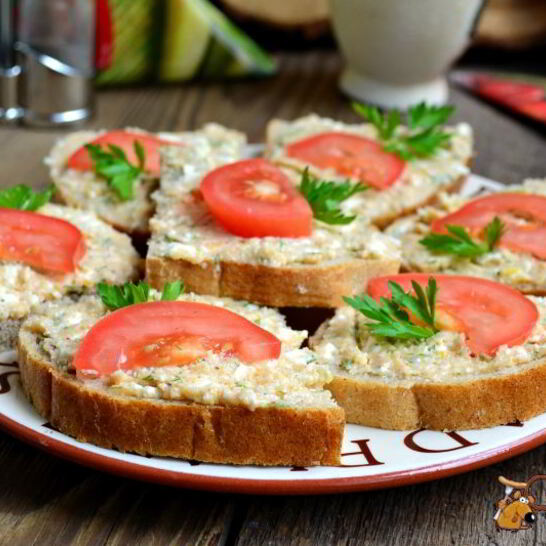 Рецепт бутербродов с пастой из икры трески