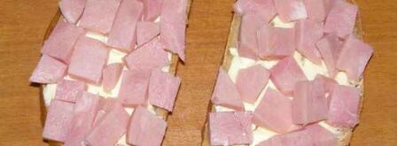 бутерброды с помидорами, ветчиной и сыром. Шаг 6