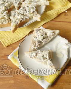 Бутерброды с шампиньонами и сыром