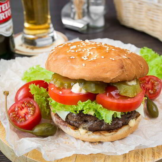 Рецепт чизбургера с котлетой из говядины