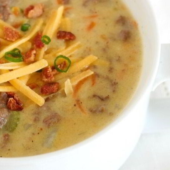 Рецепт чизбургера-супа с фаршем