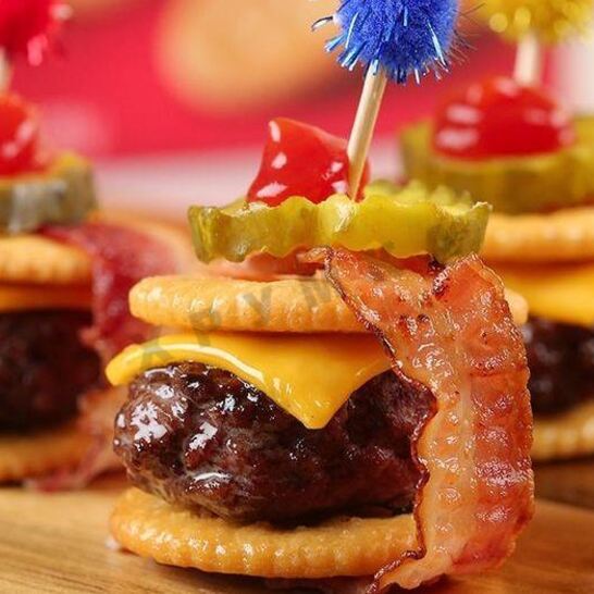 Рецепт канапе чизбургер