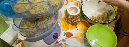 паровые котлеты из индейки чизбургеры. Шаг 6