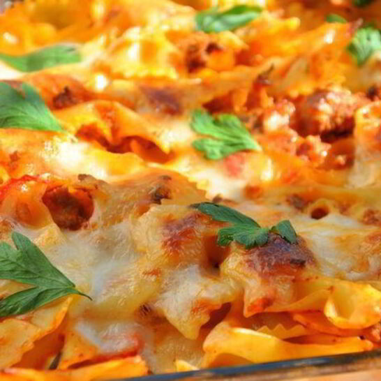 Рецепт запеченной пасты чизбургер