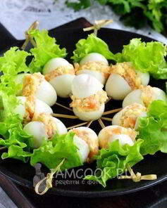 Фаршированные перепелиные яйца