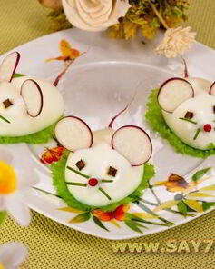 Фаршированные яйца Крысята