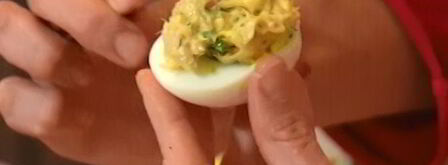 фаршированные яйца мимоза. Шаг 9