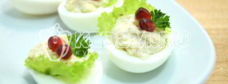 фаршированные яйца на праздничный стол. Шаг 9