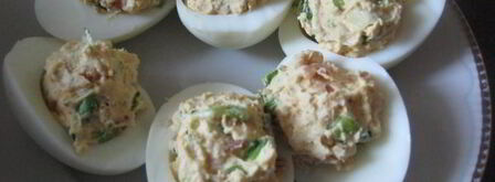 фаршированные яйца с беконом. Шаг 5