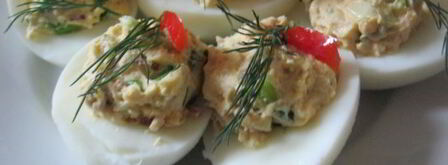 фаршированные яйца с беконом. Шаг 6