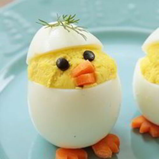 Рецепт фаршированных яиц веселых цыплята