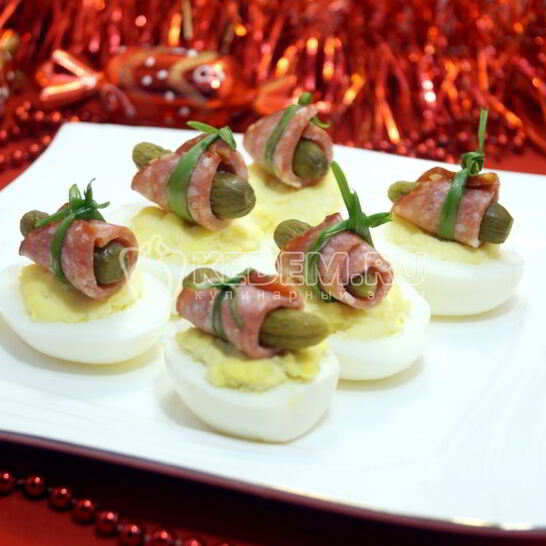Рецепт фаршированных яиц зимняя закуска