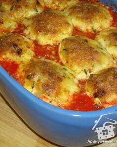 Запеченные фаршированные яйца