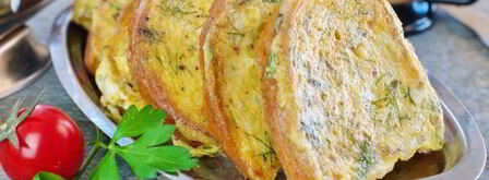 гренки из белого хлеба с яйцом. Шаг 12