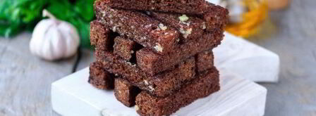 гренки из бородинского хлеба с чесноком. Шаг 13