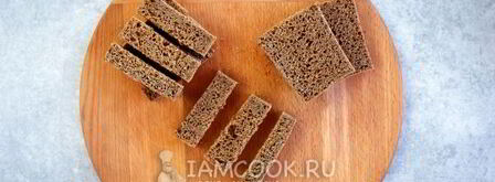 гренки из бородинского хлеба с чесноком. Шаг 5