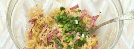 гренки к пиву с колбасой. Шаг 3