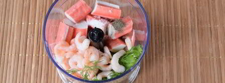 гренки с крабово-креветочной пастой. Шаг 7