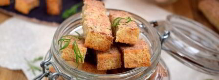 гренки с крабово-креветочной пастой. Шаг 12