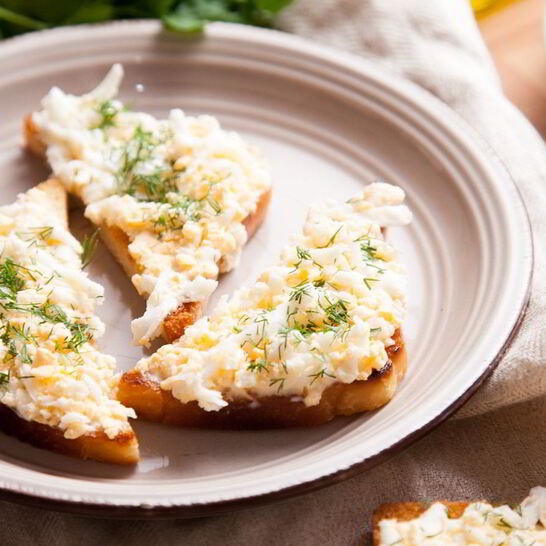 Рецепт гренков с яйцом