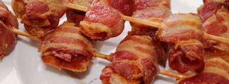 хрустящие гренки в ароматном беконе с глазуньей. Шаг 4