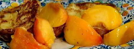 сладкие гренки с томлеными персиками. Шаг 9