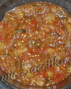 Икра из зеленых помидор с цукини