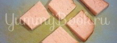 изящные канапе с грушей, ветчиной и сыром. Шаг 3