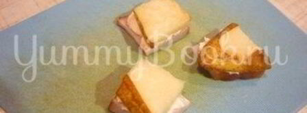 изящные канапе с грушей, ветчиной и сыром. Шаг 7