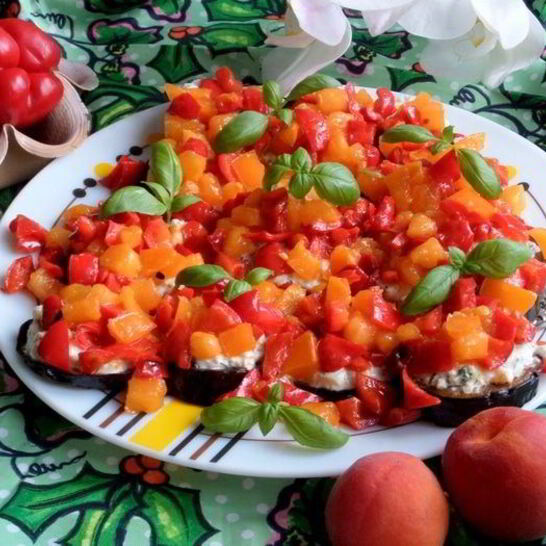 Рецепт канапе из баклажанов