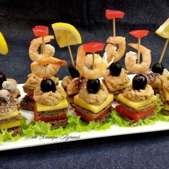 Рецепт канапе морской штиль