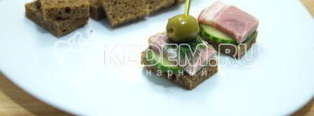 канапе с бужениной. Шаг 5