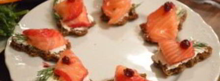 канапе с семгой и сыром. Шаг 5