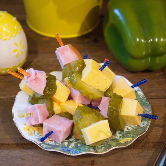 Рецепт канапе с ветчиной