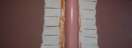 хот-дог из слоеного теста. Шаг 6