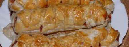 хот-дог из слоеного теста. Шаг 9