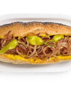 Хот-дог с жареным луком