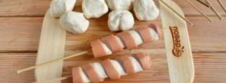 хот-дог торнадо. Шаг 7