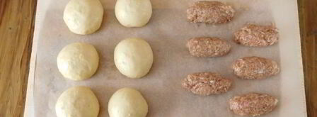 новогодний хот-дог с фаршем. Шаг 16