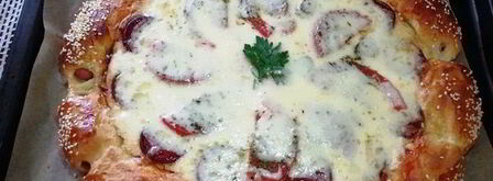 суперсырная хот-дог-пицца. Шаг 14