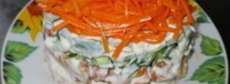 корейская морковь с курицей. Шаг 5