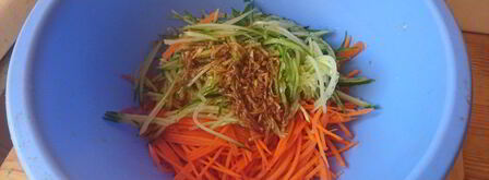 морковь по-корейски с огурцом. Шаг 6