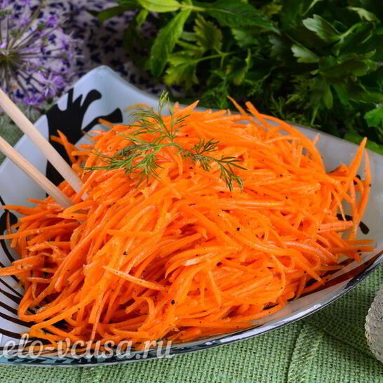 Рецепт моркови по-корейски с приправой