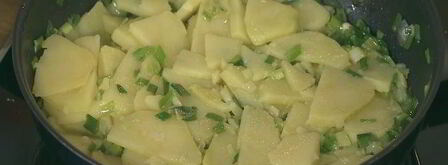 фриттата с картофелем, сладким перцем и зеленым луком. Шаг 5