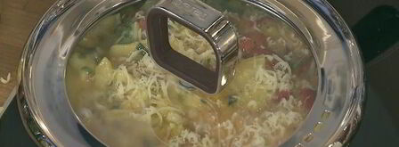 фриттата с картофелем, сладким перцем и зеленым луком. Шаг 10