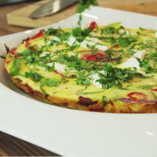 Рецепт фриттаты со сладким перцем и фетой