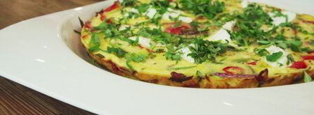 фриттата со сладким перцем и фетой. Шаг 12