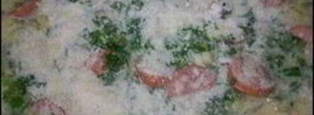 омлет с картошкой, сосисками, зеленью и плавлеными сырками в духовке. Шаг 13