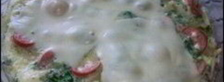 омлет с картошкой, сосисками, зеленью и плавлеными сырками в духовке. Шаг 15