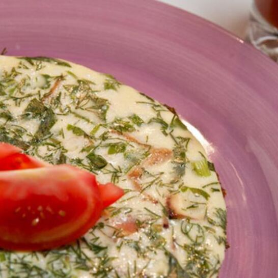 Рецепт омлета с зеленью